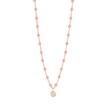 Gigi Clozeau - Collier blush Puce diamants, or rose, 42 cm