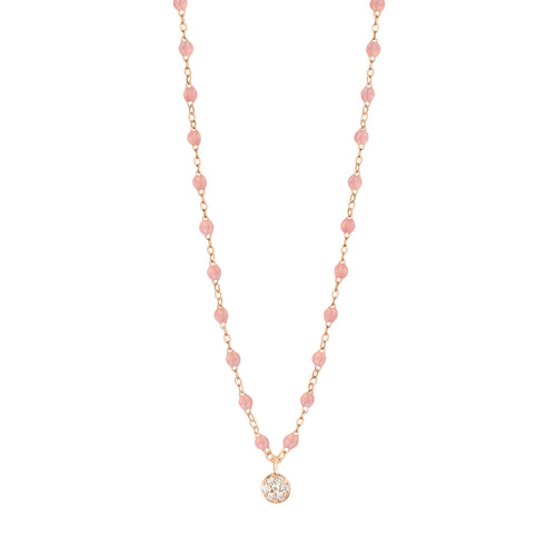 Gigi Clozeau - Collier blush Puce diamants, or rose, 42 cm