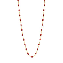 Gigi Clozeau - Collier bordeaux Classique Gigi, or jaune, 42 cm