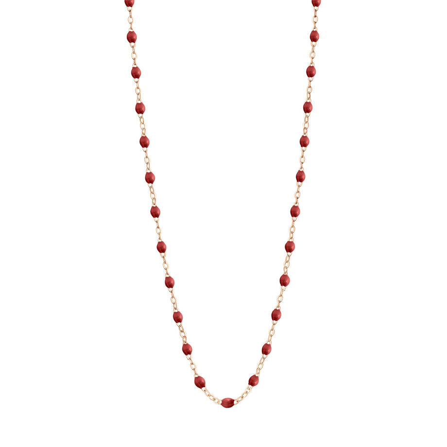 Gigi Clozeau - Collier bordeaux Classique Gigi, or rose, 42 cm