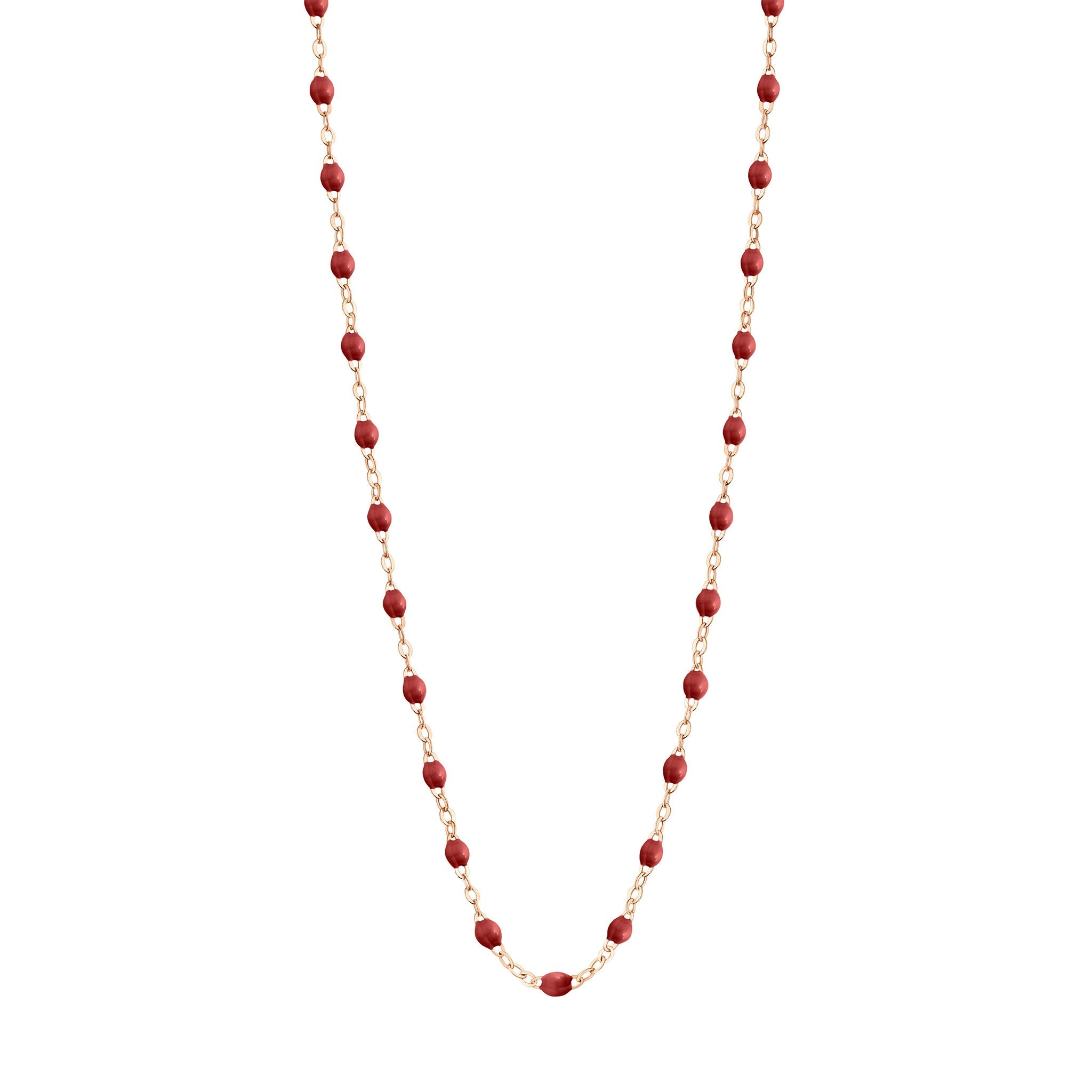 Gigi Clozeau - Collier bordeaux Classique Gigi, or rose, 45 cm
