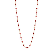 Gigi Clozeau - Collier bordeaux Classique Gigi, or rose, 45 cm