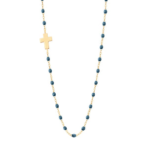 Gigi Clozeau - Collier céleste Croix de côté, or jaune, 42 cm