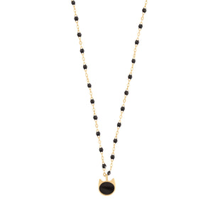 Gigi Clozeau - Collier Chat résine noire, or jaune