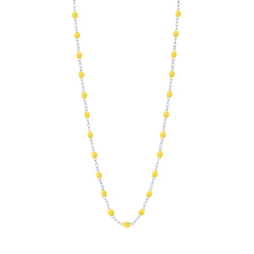 Gigi Clozeau - Collier citron Classique Gigi, or blanc, 42 cm