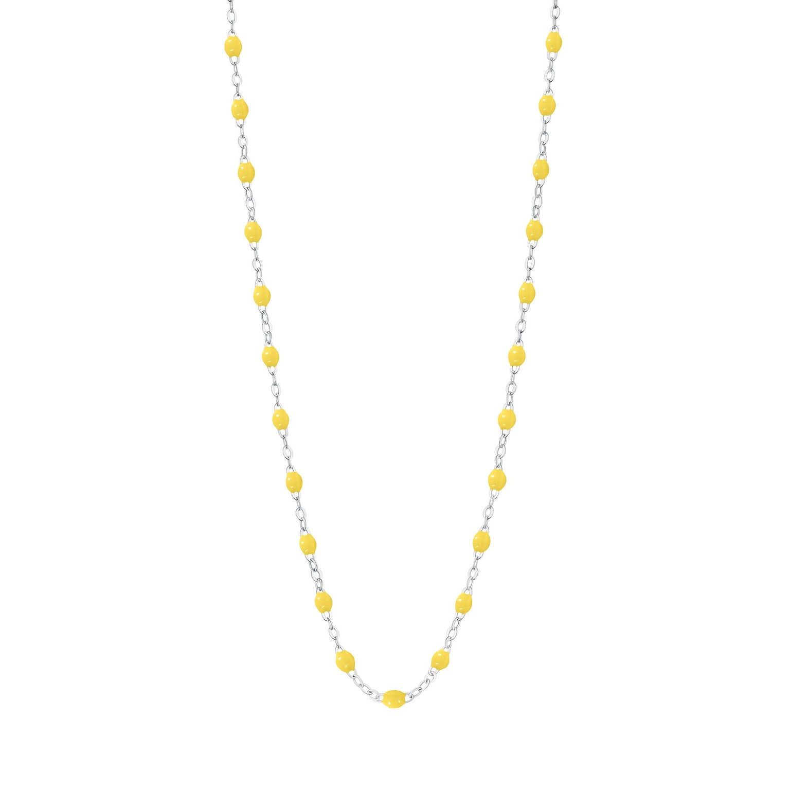 Gigi Clozeau - Collier citron Classique Gigi, or blanc, 42 cm