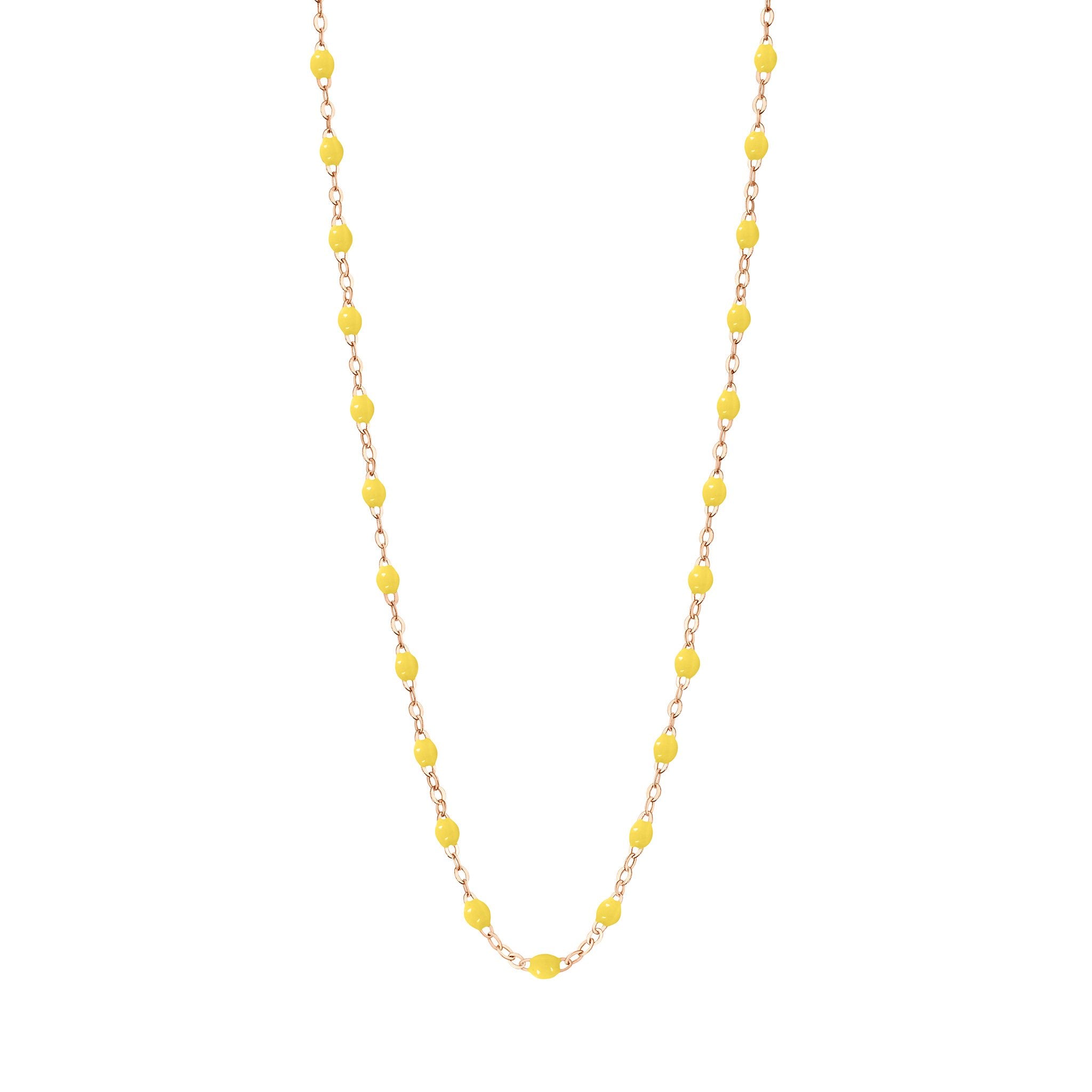 Gigi Clozeau - Collier citron Classique Gigi, or rose, 42 cm