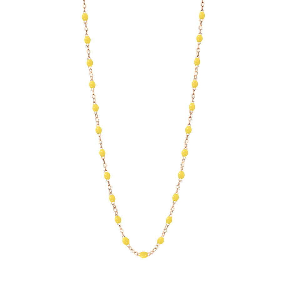 Gigi Clozeau - Collier citron Classique Gigi, or rose, 42 cm