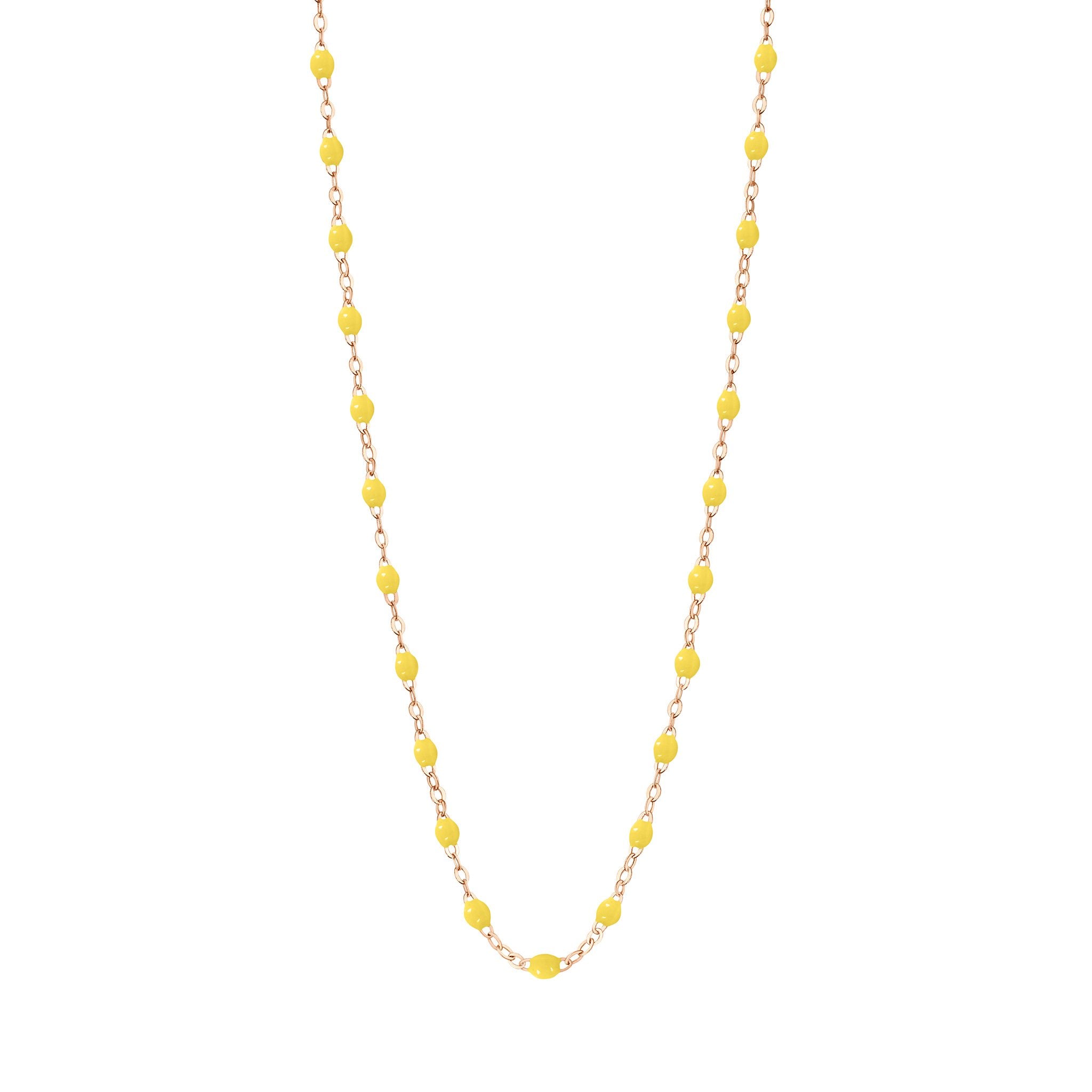 Gigi Clozeau - Collier citron Classique Gigi, or rose, 45 cm