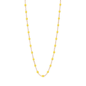 Gigi Clozeau - Collier citron Classique Gigi, or rose, 45 cm
