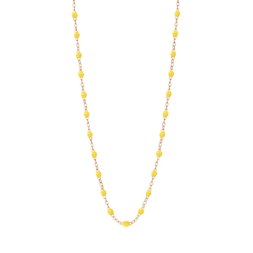 Gigi Clozeau - Collier citron Classique Gigi, or rose, 50 cm