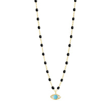Gigi Clozeau - Collier Classique Gigi Eye noir, or jaune, diamants, 42 cm