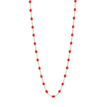 Gigi Clozeau - Collier coquelicot Classique Gigi, or rose, 42 cm