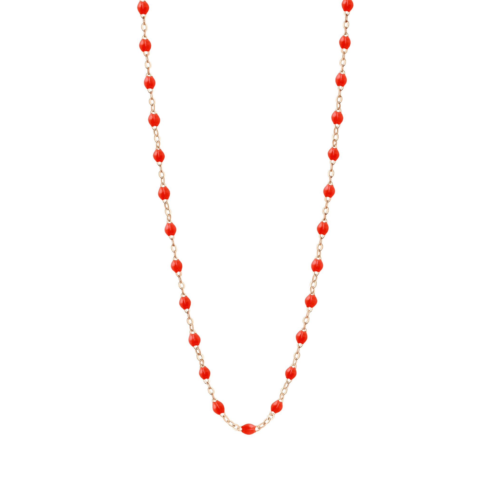 Gigi Clozeau - Collier corail Classique Gigi, or rose, 42 cm