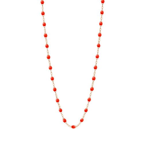 Gigi Clozeau - Collier corail Classique Gigi, or rose, 45 cm
