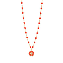 Gigi Clozeau - Collier corail Fleur, diamant, or jaune, 42 cm