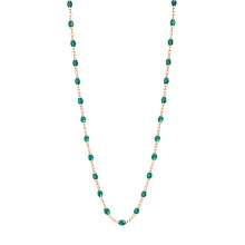 Gigi Clozeau - Collier émeraude Classique Gigi, or rose, 50 cm