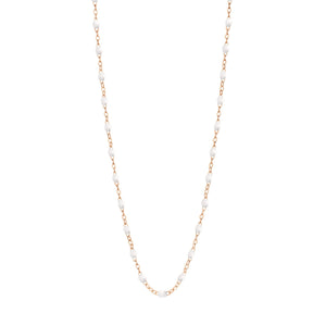 Gigi Clozeau - Collier enfant blanc Classique Gigi, or rose, 33 cm