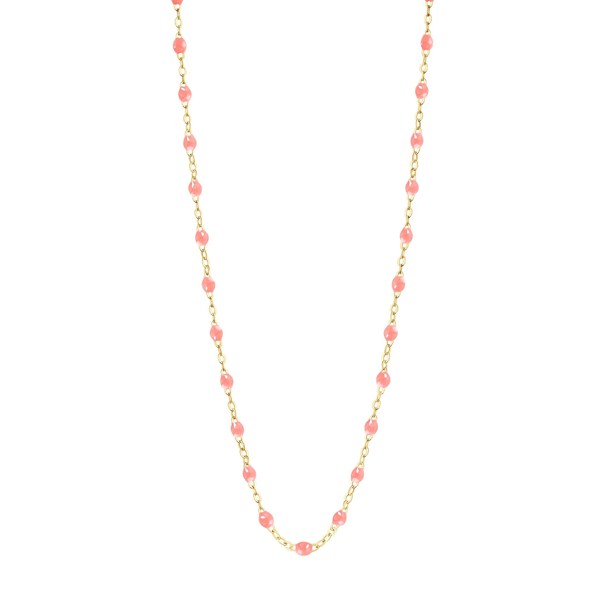 Gigi Clozeau - Collier enfant fuchsia Classique Gigi, or jaune, 33 cm