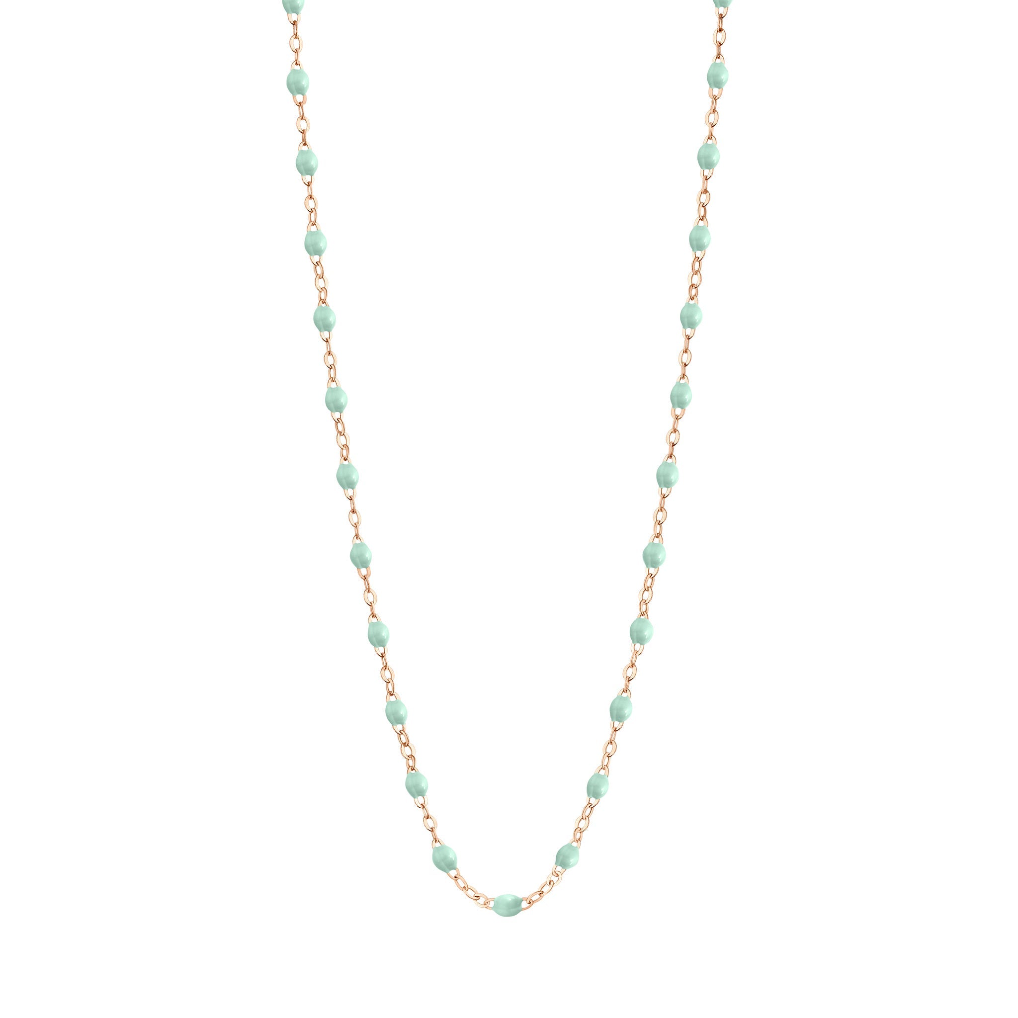 Gigi Clozeau - Collier enfant jade Classique Gigi, or rose, 33 cm