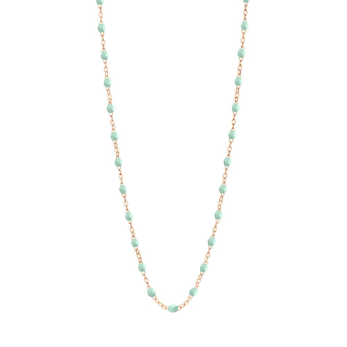 Gigi Clozeau - Collier enfant jade Classique Gigi, or rose, 33 cm