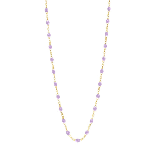 Gigi Clozeau - Collier enfant parme Classique Gigi, or jaune, 33 cm