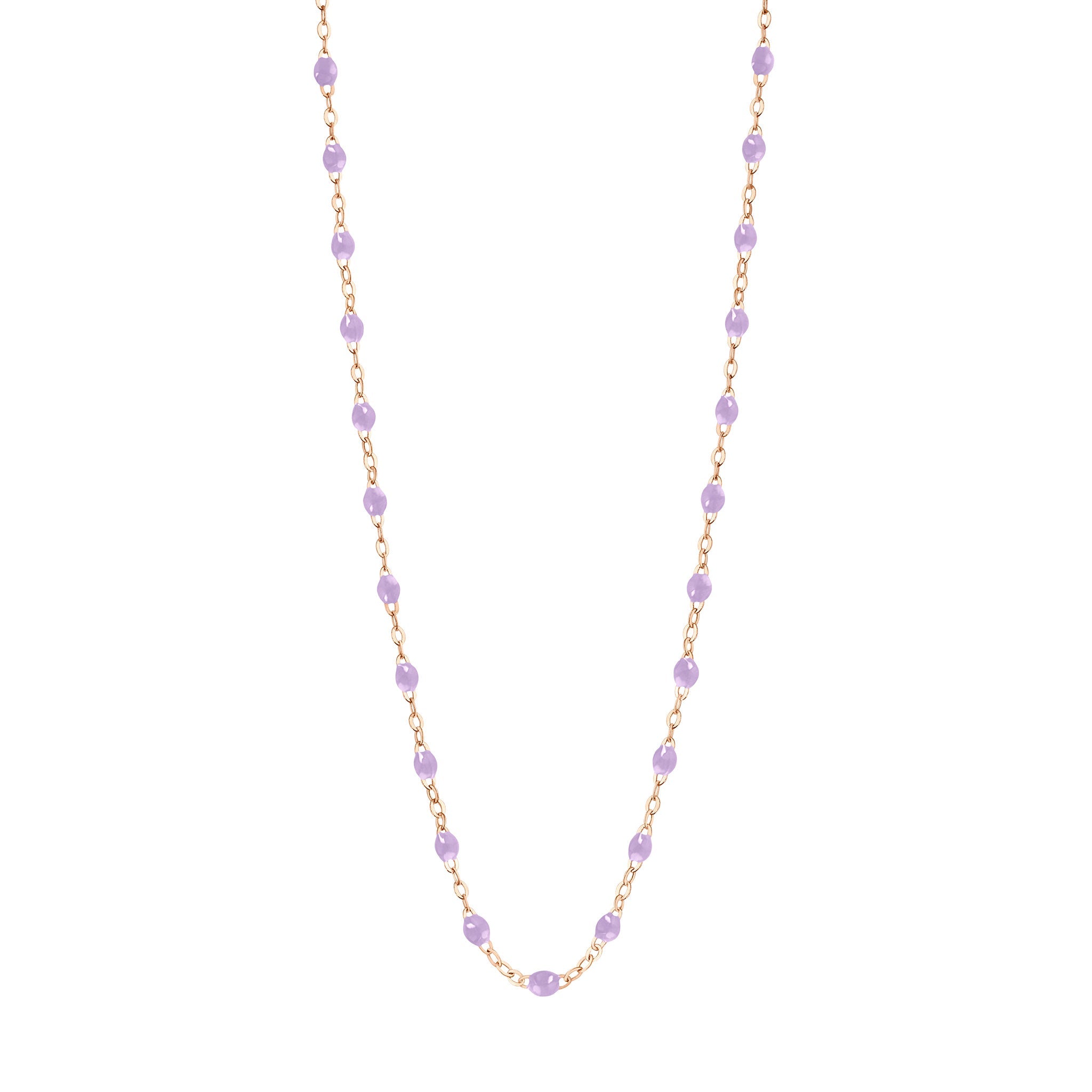 Gigi Clozeau - Collier enfant parme Classique Gigi, or rose, 33 cm