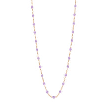Gigi Clozeau - Collier enfant parme Classique Gigi, or rose, 33 cm
