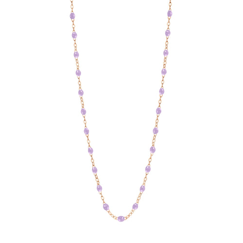 Gigi Clozeau - Collier enfant parme Classique Gigi, or rose, 33 cm