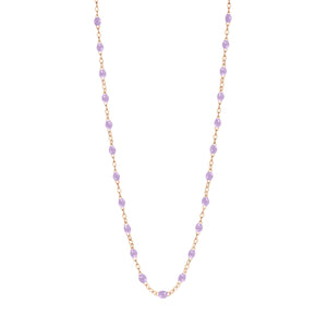 Gigi Clozeau - Collier enfant parme Classique Gigi, or rose, 33 cm