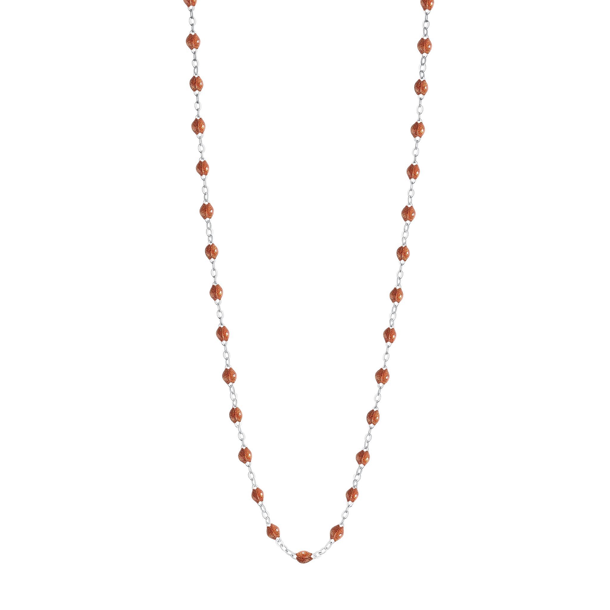 Gigi Clozeau - Collier fauve Classique Gigi, or blanc, 50 cm