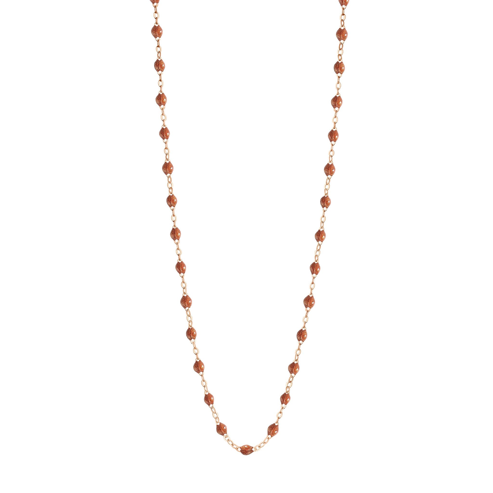 Gigi Clozeau - Collier fauve Classique Gigi, or rose, 50 cm