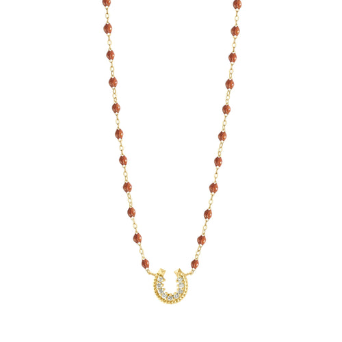 Gigi Clozeau - Collier fauve Fer à cheval, diamants, or jaune, 42 cm