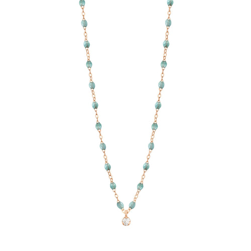 Gigi Clozeau - Collier glacier Gigi Suprême, or rose, 1 diamant, 42 cm