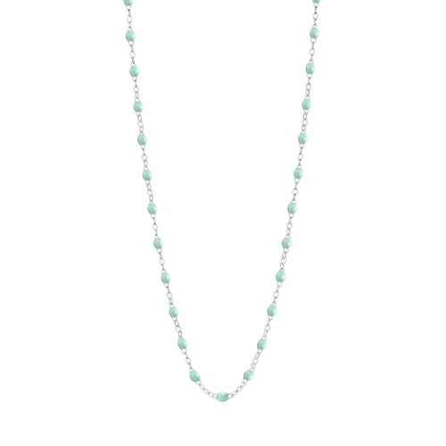 Gigi Clozeau - Collier jade Classique Gigi, or blanc, 50 cm