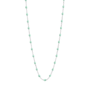 Gigi Clozeau - Collier jade Classique Gigi, or blanc, 50 cm