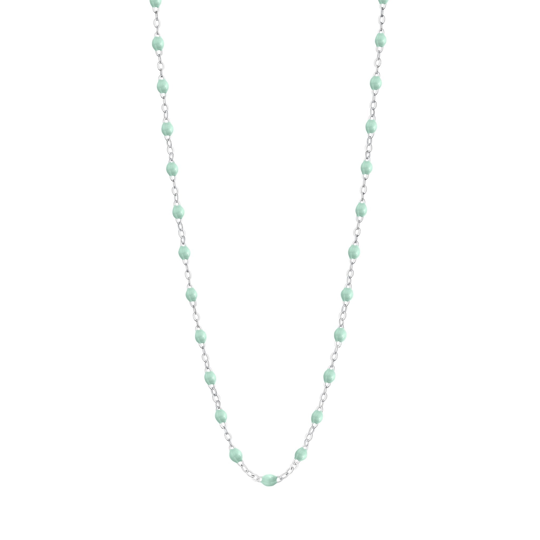 Gigi Clozeau - Collier jade Classique Gigi, or blanc, 42 cm