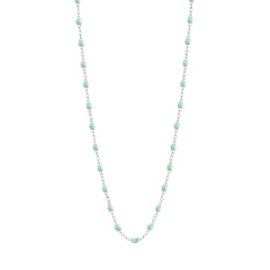 Gigi Clozeau - Collier jade Classique Gigi, or blanc, 42 cm