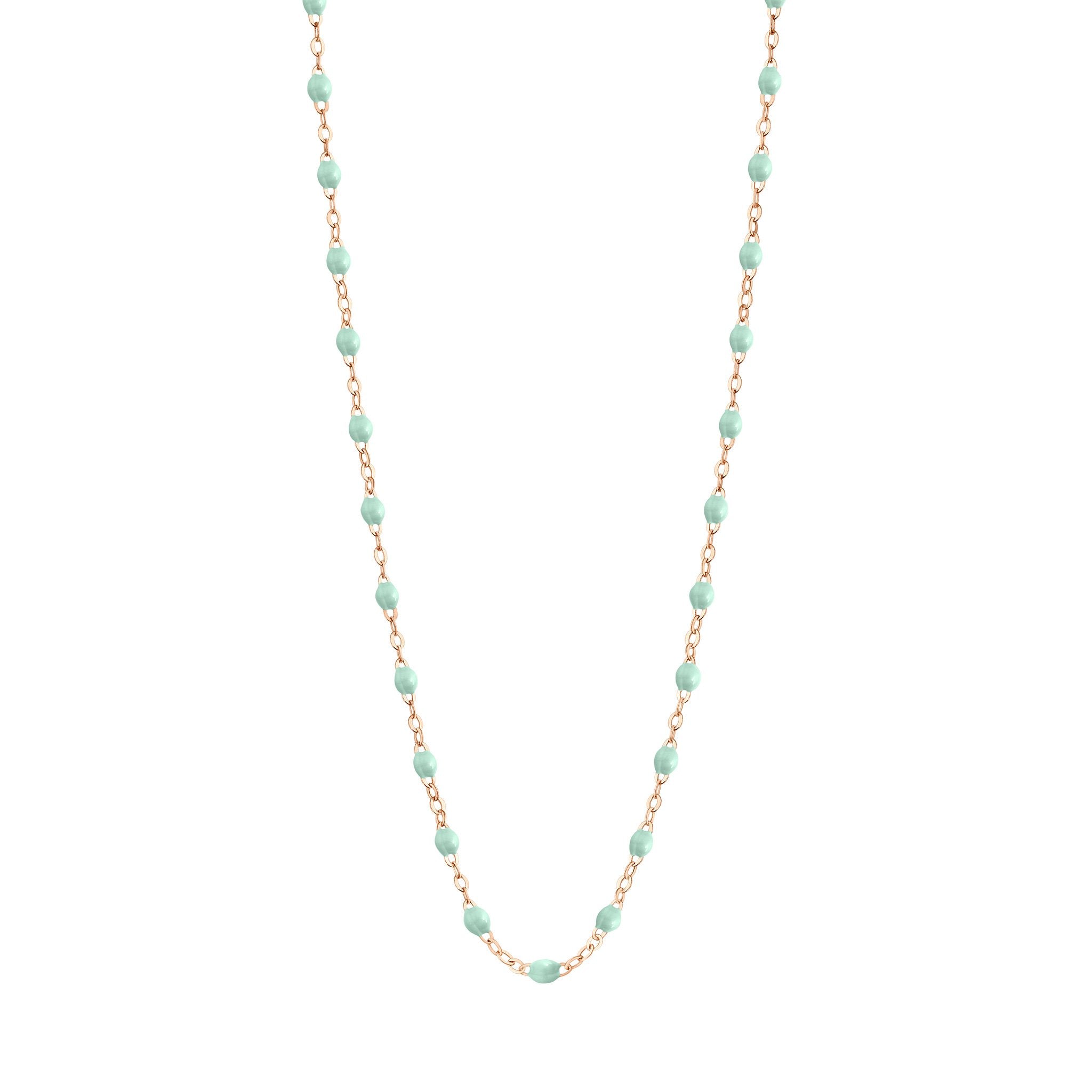 Gigi Clozeau - Collier jade Classique Gigi, or rose, 45 cm