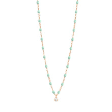 Gigi Clozeau - Collier jade Gigi Suprême, or rose, 1 diamant, 42 cm