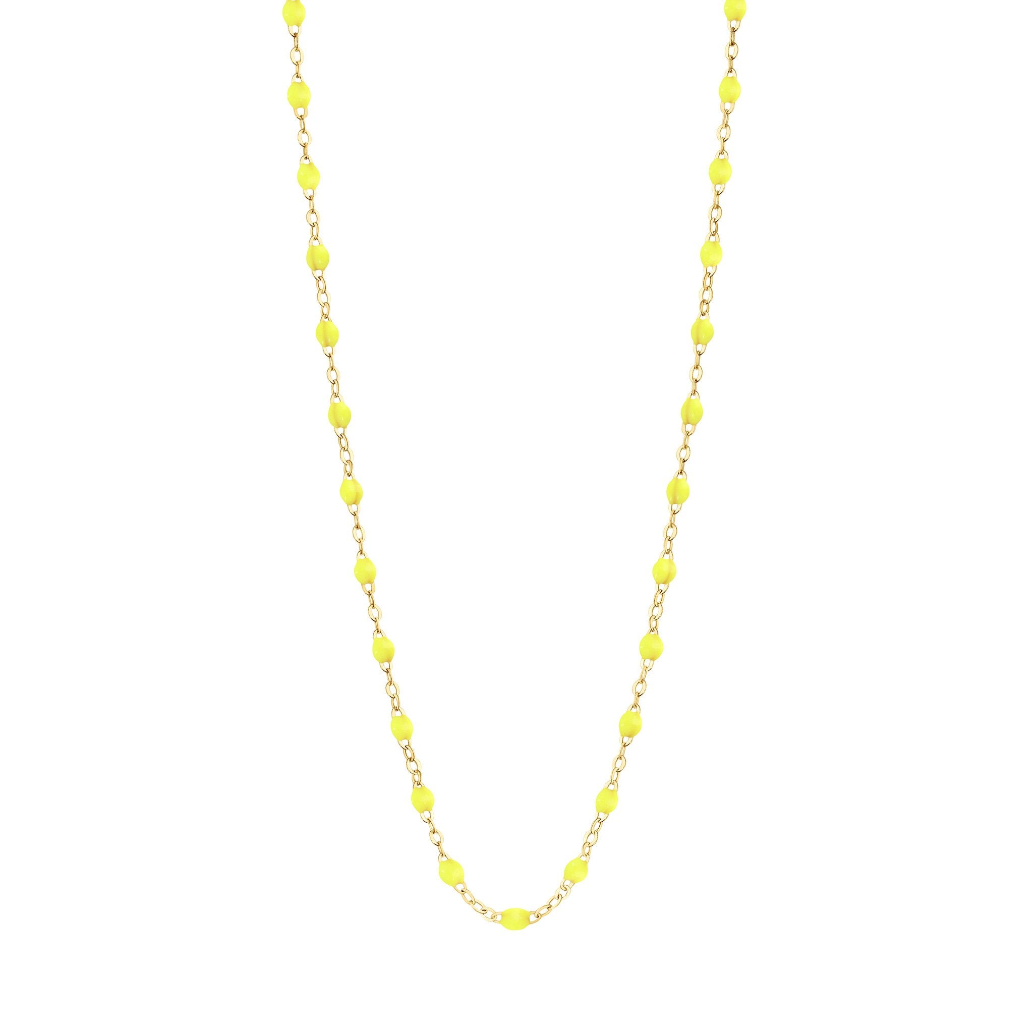 Gigi Clozeau - Collier jaune fluo Classique Gigi, or jaune, 42 cm