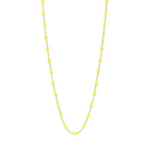 Gigi Clozeau - Collier jaune fluo Classique Gigi, or jaune, 42 cm
