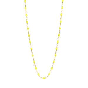 Gigi Clozeau - Collier jaune fluo Classique Gigi, or jaune, 42 cm