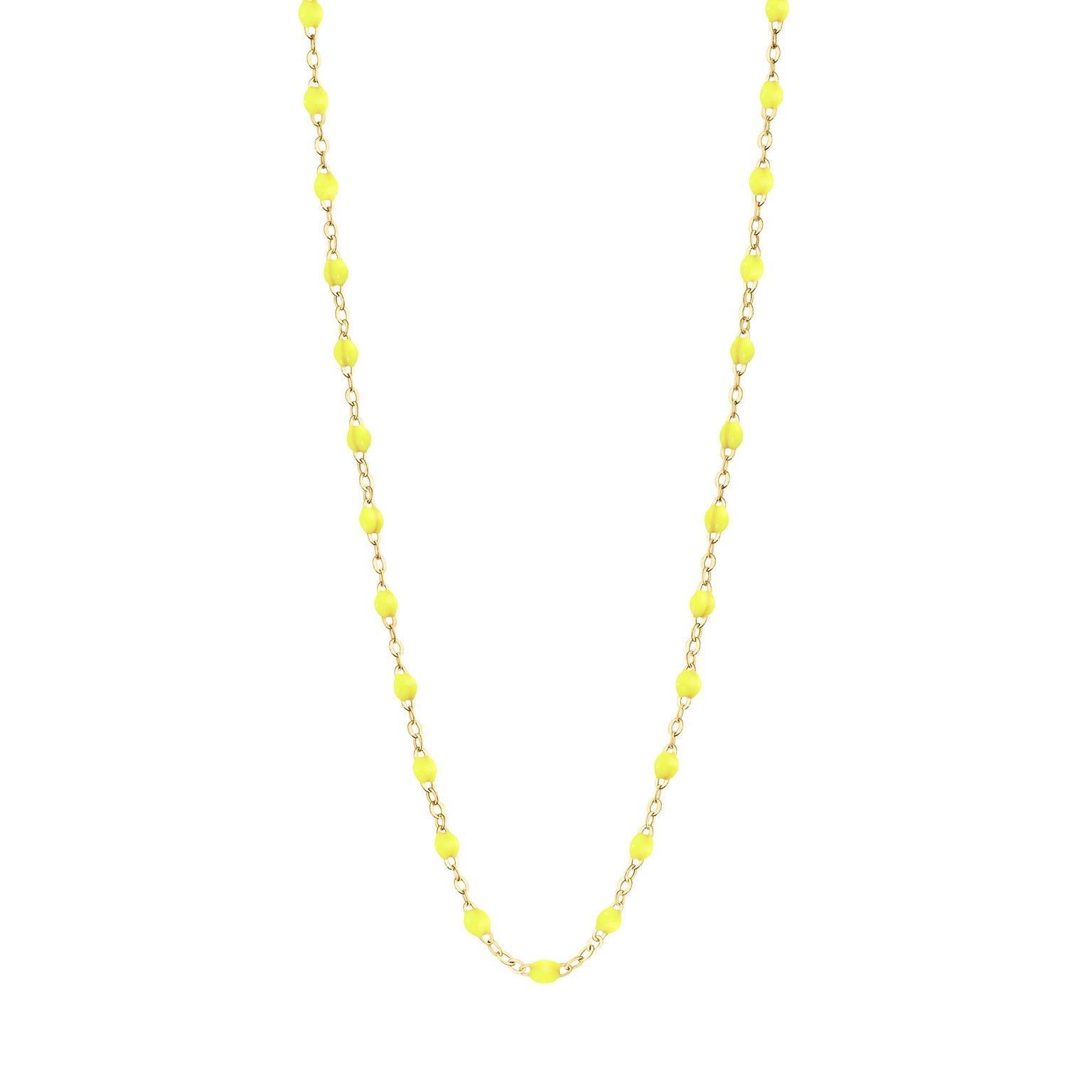 Gigi Clozeau - Collier jaune fluo Classique Gigi, or jaune, 42 cm