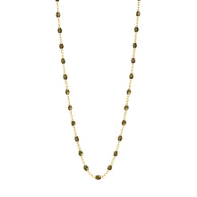 Gigi Clozeau - Collier kaki Classique Gigi, or jaune, 45 cm