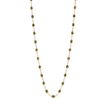 Gigi Clozeau - Collier kaki Classique Gigi, or rose, 50 cm