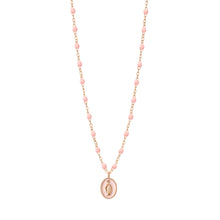 Gigi Clozeau - Collier Madone résine rose bébé, or rose, 42 cm