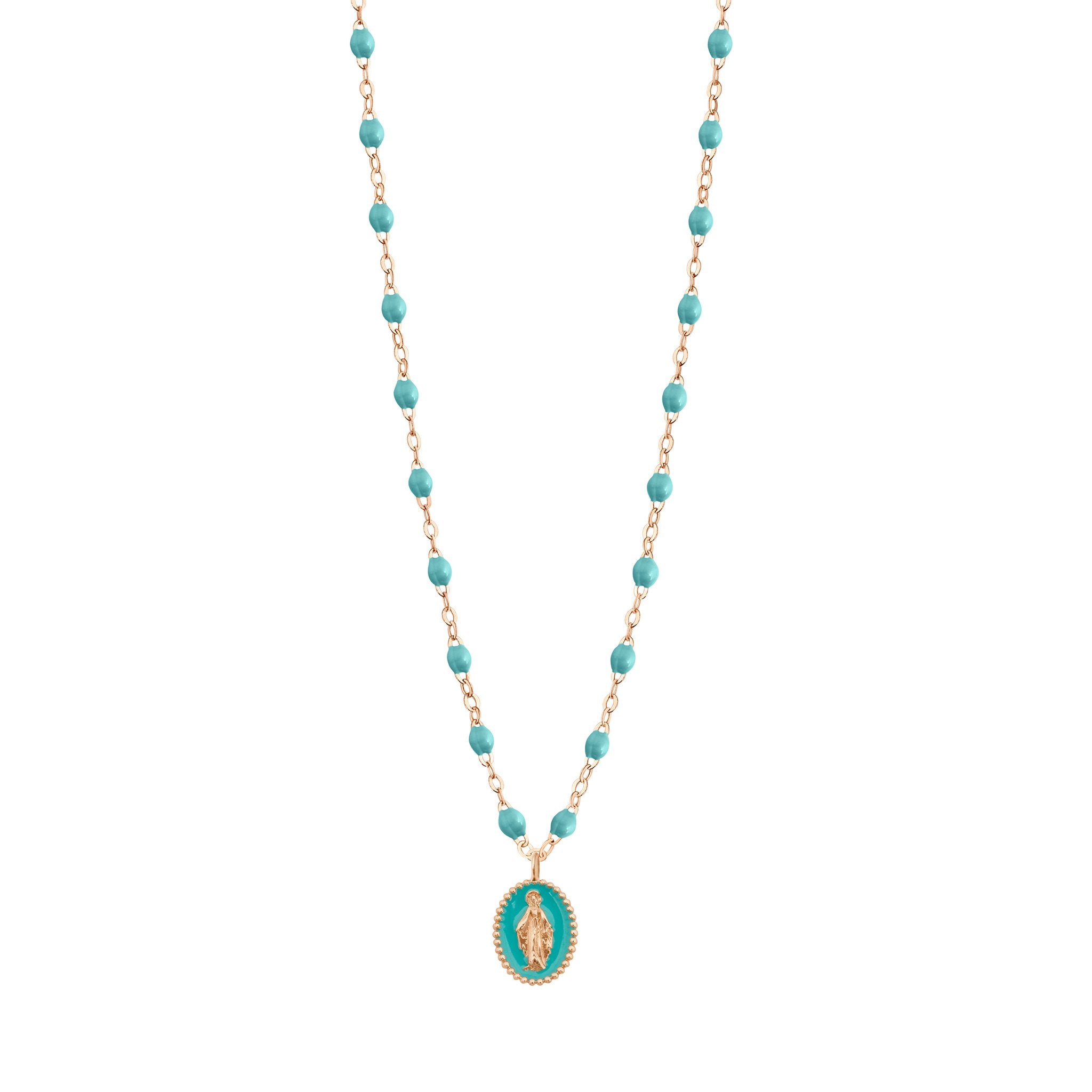 Collier Artisanal Pointe En Résine Avec éclats De Turquoise - Fait Main En France