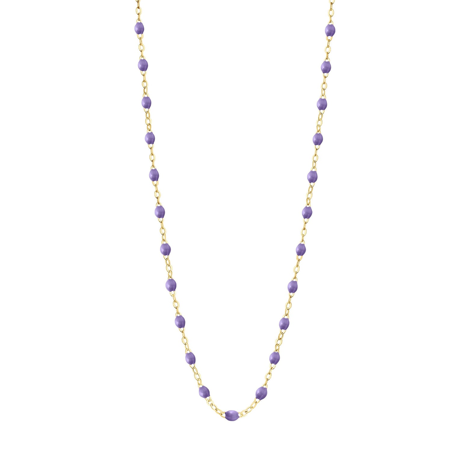 Gigi Clozeau - Collier mauve Classique Gigi, or jaune, 42 cm