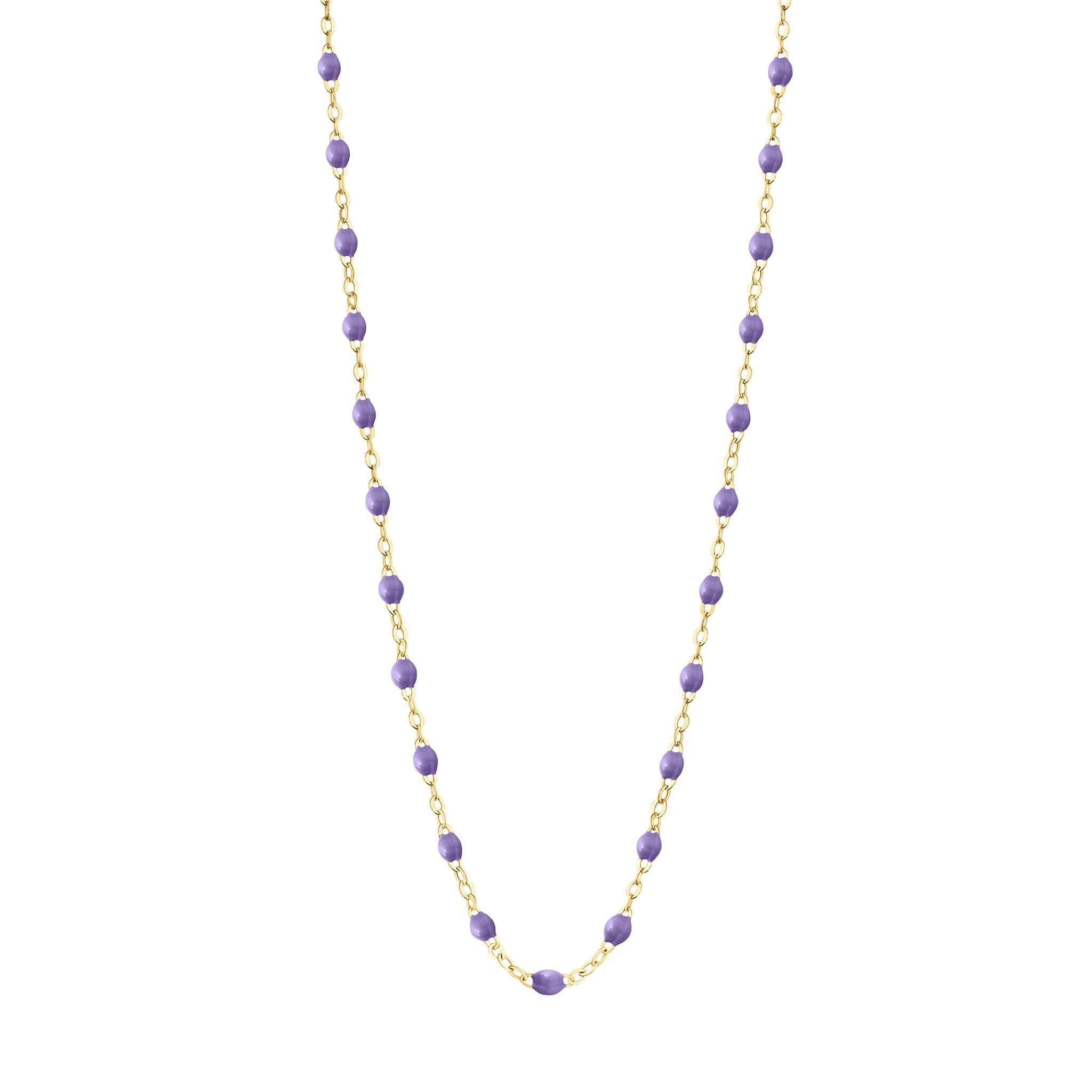 Gigi Clozeau - Collier mauve Classique Gigi, or jaune, 50 cm